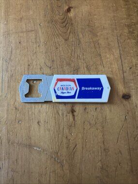 MOLSON CANADIAN BEER VINTAGE BOTTLE OPENER BREAKAWAY HOCKEY PROMO